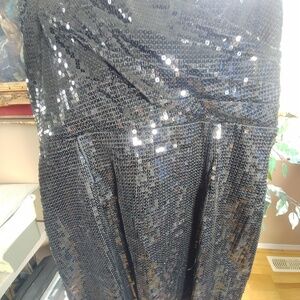 Black Sequin Strapless Dress Forever 21 Size L